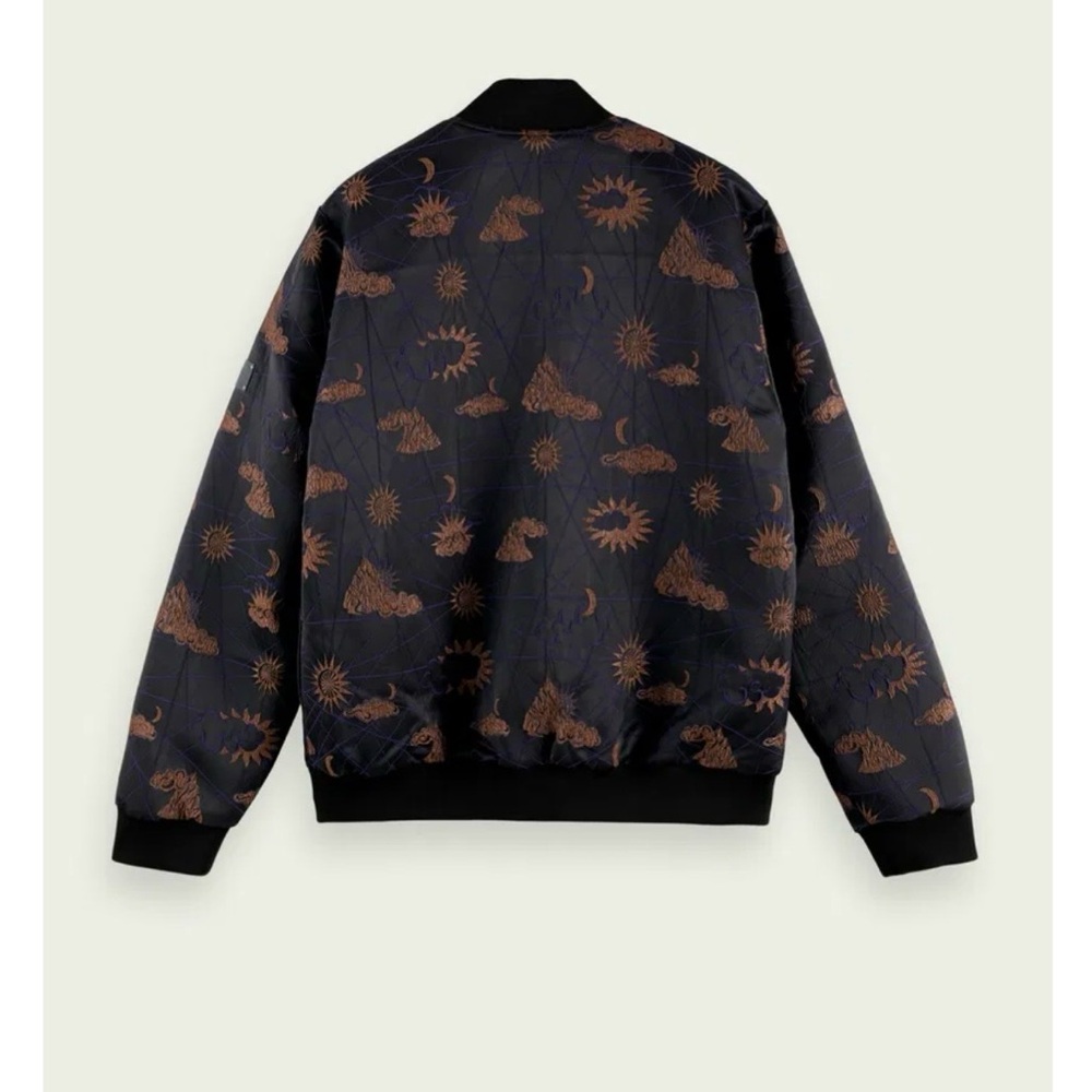 Scotch & Soda Navy and Gold Bomber Jacket - Picture 2 of 6